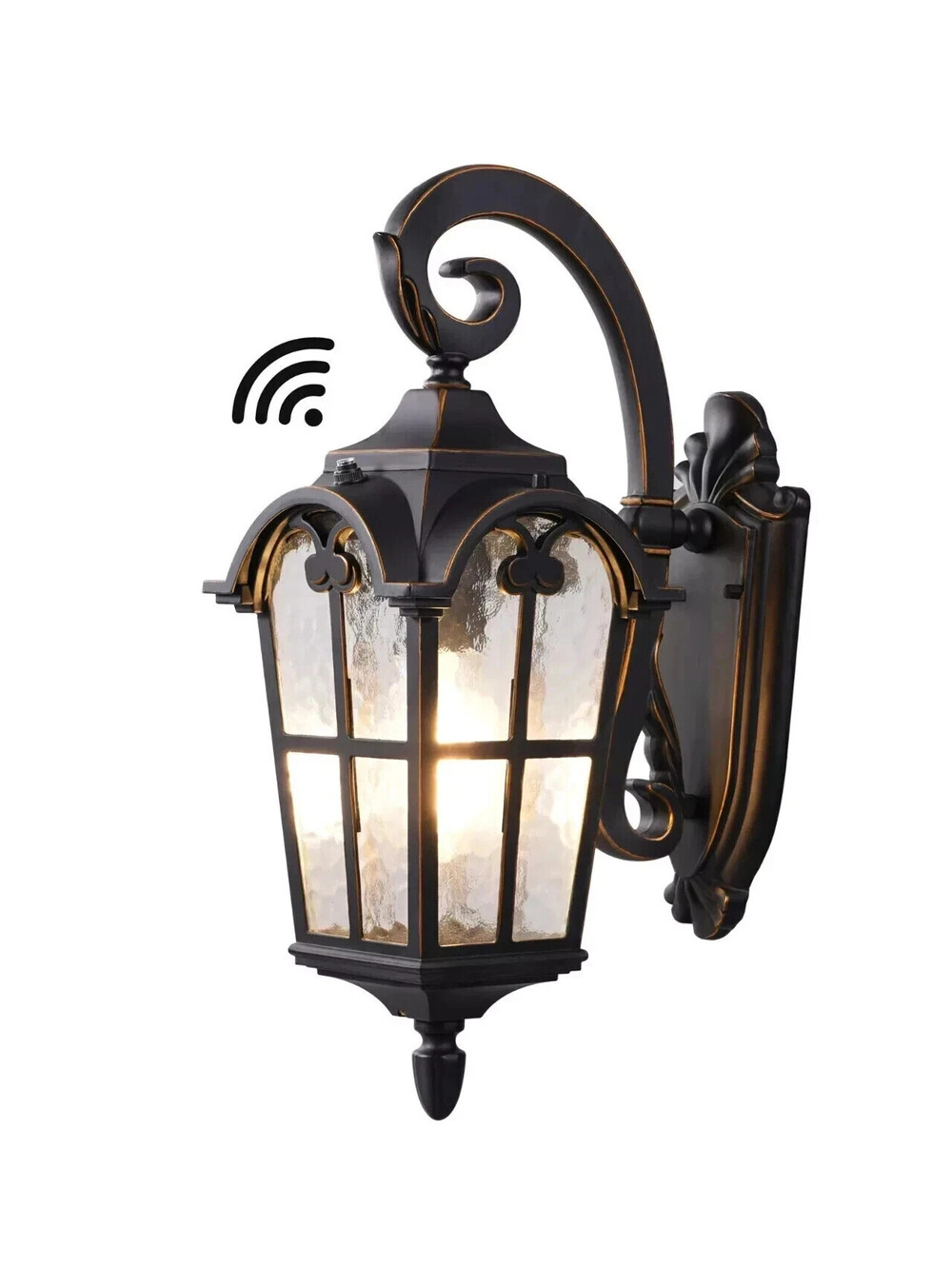 DEWENWILS Dusk to Dawn Outdoor Wall Lantern Light Black Porch Sconce Pair Set